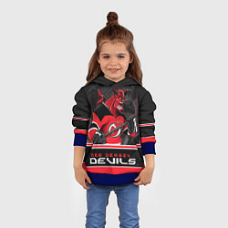 Толстовка-худи детская New Jersey Devils, цвет: 3D-синий — фото 2