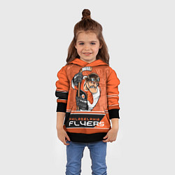 Толстовка-худи детская Philadelphia Flyers, цвет: 3D-черный — фото 2