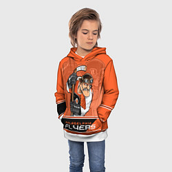 Толстовка-худи детская Philadelphia Flyers, цвет: 3D-белый — фото 2