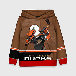 Толстовка-худи детская Anaheim Ducks, цвет: 3D-красный