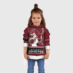 Толстовка-худи детская Arizona Coyotes, цвет: 3D-белый — фото 2