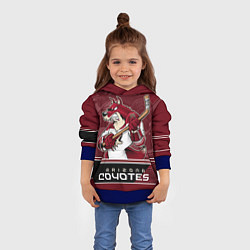 Толстовка-худи детская Arizona Coyotes, цвет: 3D-синий — фото 2