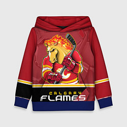 Толстовка-худи детская Calgary Flames, цвет: 3D-синий