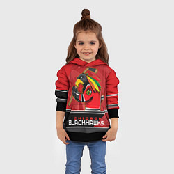 Толстовка-худи детская Chicago Blackhawks, цвет: 3D-черный — фото 2