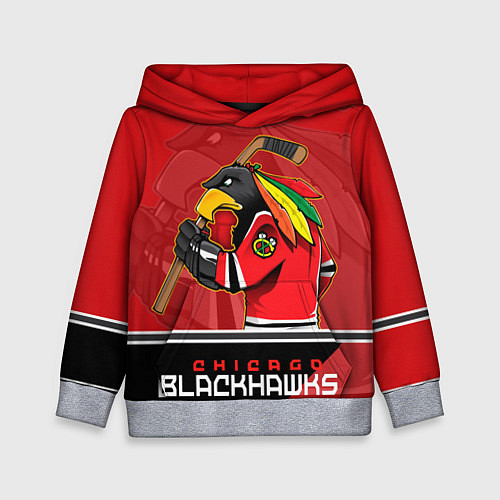 Детская толстовка Chicago Blackhawks / 3D-Меланж – фото 1