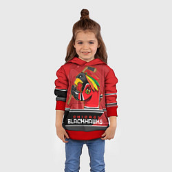 Толстовка-худи детская Chicago Blackhawks, цвет: 3D-красный — фото 2
