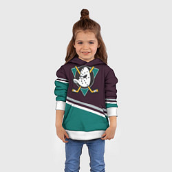 Толстовка-худи детская Anaheim Ducks, цвет: 3D-белый — фото 2
