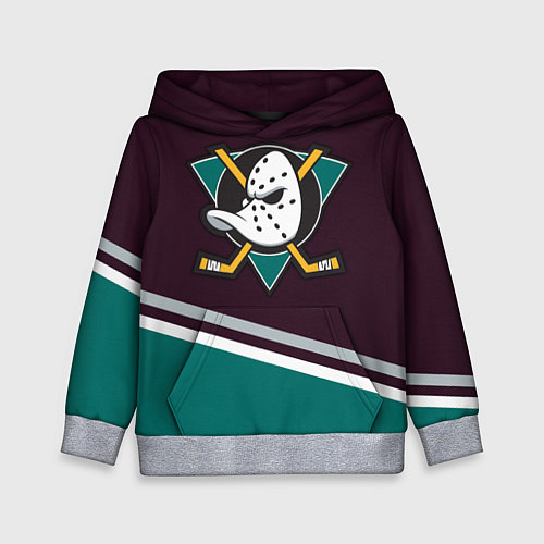 Детская толстовка Anaheim Ducks / 3D-Меланж – фото 1