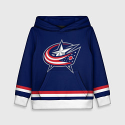 Толстовка-худи детская Columbus Blue Jackets, цвет: 3D-белый