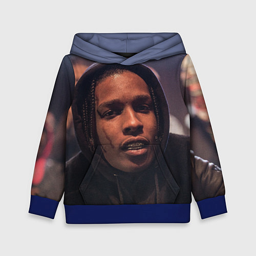 Детская толстовка ASAP Rocky: Black Hip-Hop / 3D-Синий – фото 1