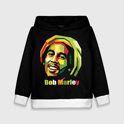 Детская толстовка Bob Marley Smile / 3D-Белый – фото 1