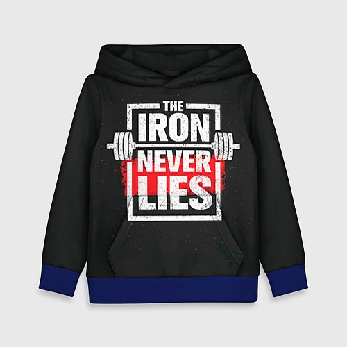 Детская толстовка The iron never lies / 3D-Синий – фото 1