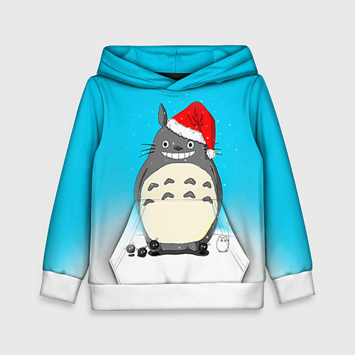 Детская толстовка Тоторо под снегом / 3D-Белый – фото 1
