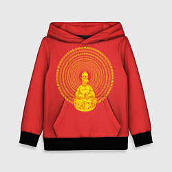 Толстовка-худи детская Гомер медитирует, цвет: 3D-черный