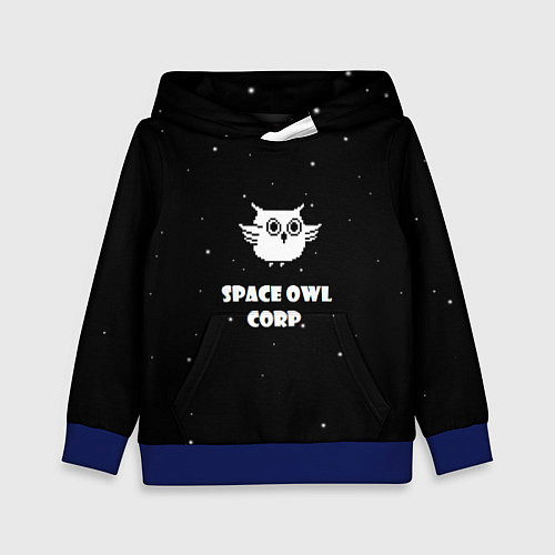 Детская толстовка Космическая сова / 3D-Синий – фото 1