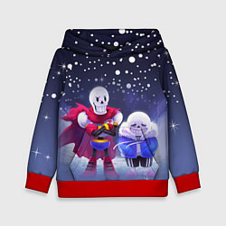 Толстовка-худи детская Sans & Papyrus, цвет: 3D-красный