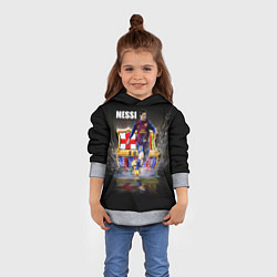 Толстовка-худи детская Messi FCB, цвет: 3D-меланж — фото 2