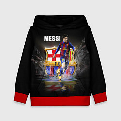 Толстовка-худи детская Messi FCB, цвет: 3D-красный