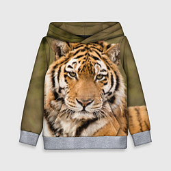 Толстовка-худи детская Милый тигр, цвет: 3D-меланж