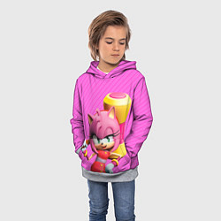 Толстовка-худи детская Amy Rose, цвет: 3D-меланж — фото 2