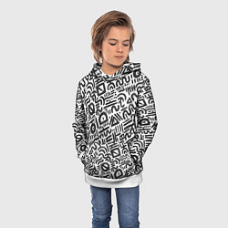 Толстовка-худи детская Afro, цвет: 3D-белый — фото 2