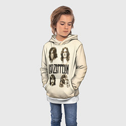 Толстовка-худи детская Led Zeppelin Guys, цвет: 3D-белый — фото 2