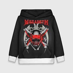 Толстовка-худи детская Megadeth: Blooded Skull, цвет: 3D-белый