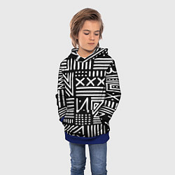Толстовка-худи детская Pattern, цвет: 3D-синий — фото 2