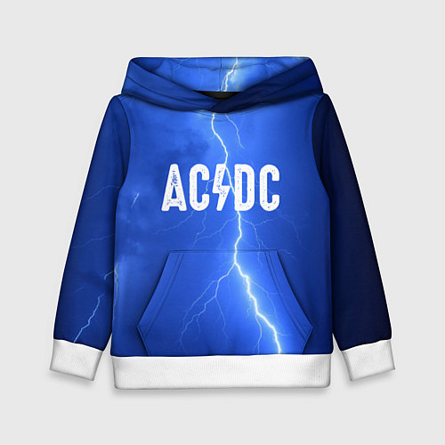 Детская толстовка AC/DC: Lightning / 3D-Белый – фото 1