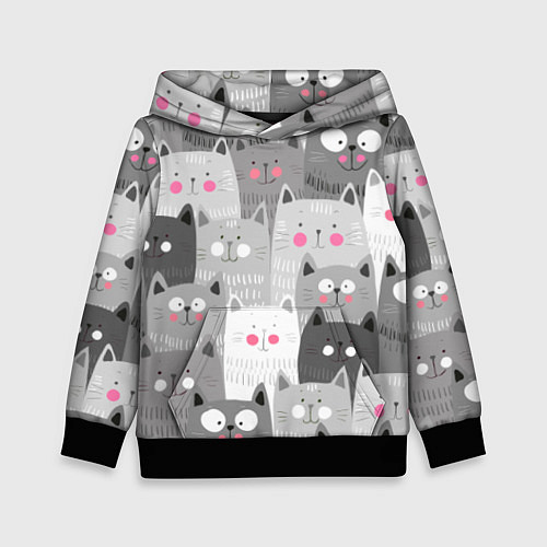 Детская толстовка Котейки 2 / 3D-Черный – фото 1