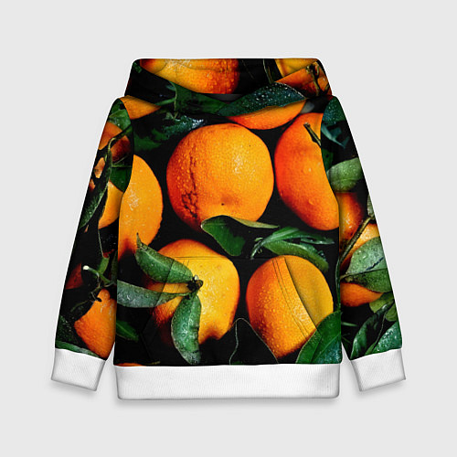 Детская толстовка Мандаринчики / 3D-Белый – фото 1