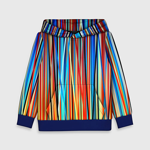 Детская толстовка Colored stripes / 3D-Синий – фото 1