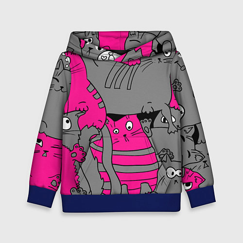 Детская толстовка Кот2 / 3D-Синий – фото 1