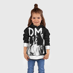 Толстовка-худи детская Depeche mode: black, цвет: 3D-белый — фото 2