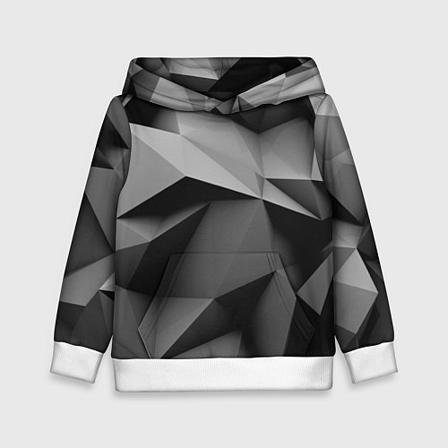 Детская толстовка Gray abstraction / 3D-Белый – фото 1