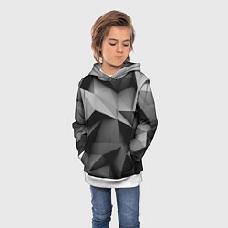 Толстовка-худи детская Gray abstraction, цвет: 3D-белый — фото 2