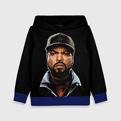 Толстовка-худи детская Ice Cube, цвет: 3D-синий