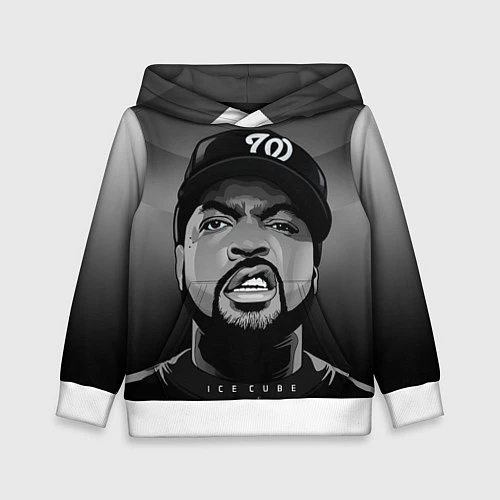 Детская толстовка Ice Cube: Gangsta / 3D-Белый – фото 1