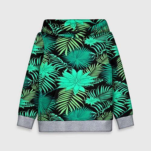 Детская толстовка Tropical pattern / 3D-Меланж – фото 1