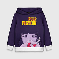 Толстовка-худи детская Pulp Fiction: Dope Heart, цвет: 3D-белый