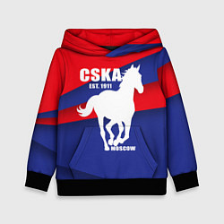 Толстовка-худи детская CSKA est. 1911, цвет: 3D-черный