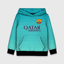 Толстовка-худи детская Barcelona FC: Aqua, цвет: 3D-черный
