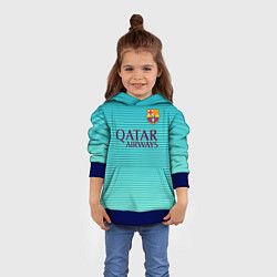 Толстовка-худи детская Barcelona FC: Aqua, цвет: 3D-синий — фото 2