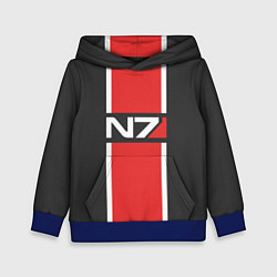 Толстовка-худи детская Mass Effect: N7, цвет: 3D-синий
