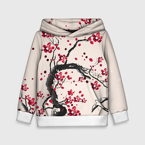 Детская толстовка Сакура / 3D-Белый – фото 1