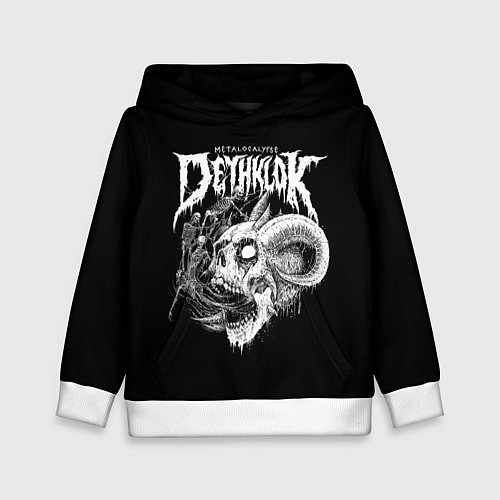 Детская толстовка Dethklok: Goat Skull / 3D-Белый – фото 1