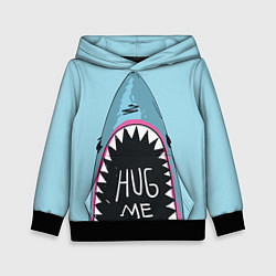 Толстовка-худи детская Shark: Hug me, цвет: 3D-черный