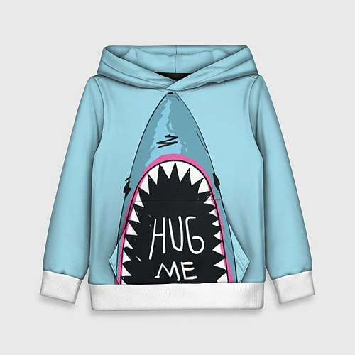 Детская толстовка Shark: Hug me / 3D-Белый – фото 1