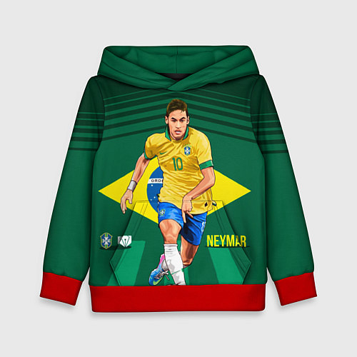 Детская толстовка Neymar Brazilian / 3D-Красный – фото 1