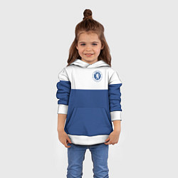 Толстовка-худи детская Chelsea FC: Light Blue, цвет: 3D-белый — фото 2